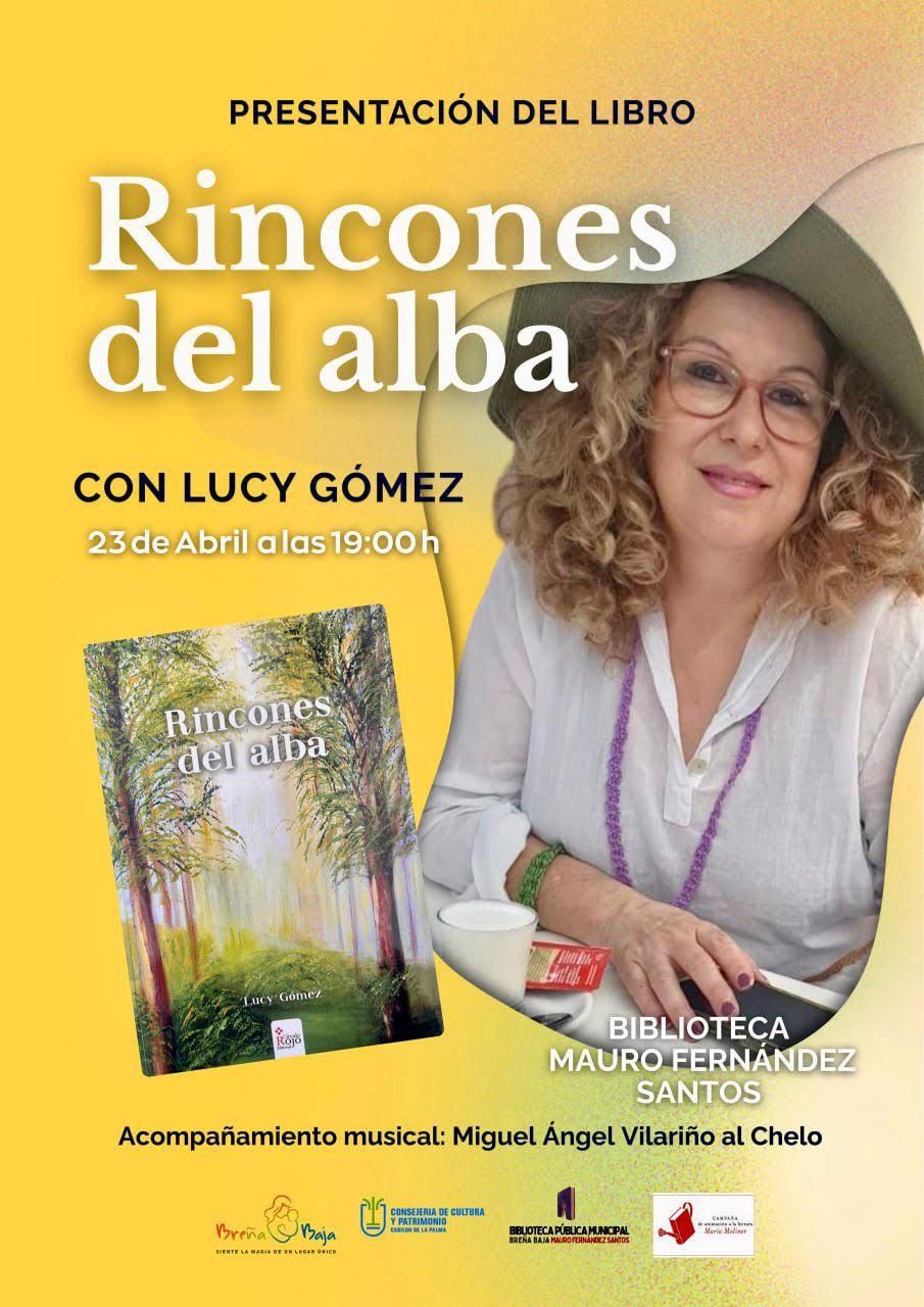 Lucy Gómez presenta ‘Rincones del alba’ en la Semana del Libro de Breña Baja.