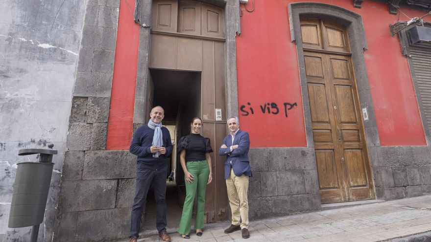 Fachada de una de las viviendas que albergarán las salas de usos múltiples del Teatro Cuyás
