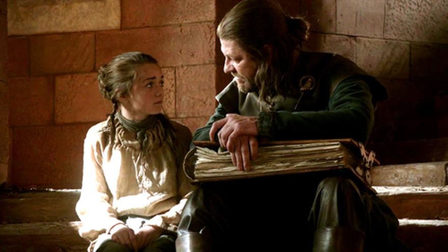 Arya Stark y Ned