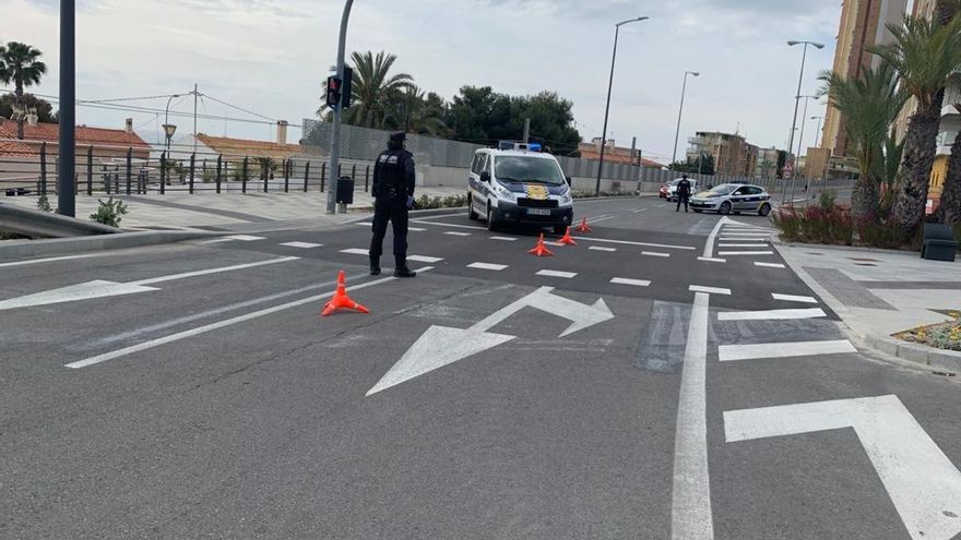 Un control de la Policía Local de Alicante.