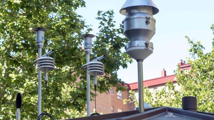 Una cabina de medición de calidad del aire en Valladolid.