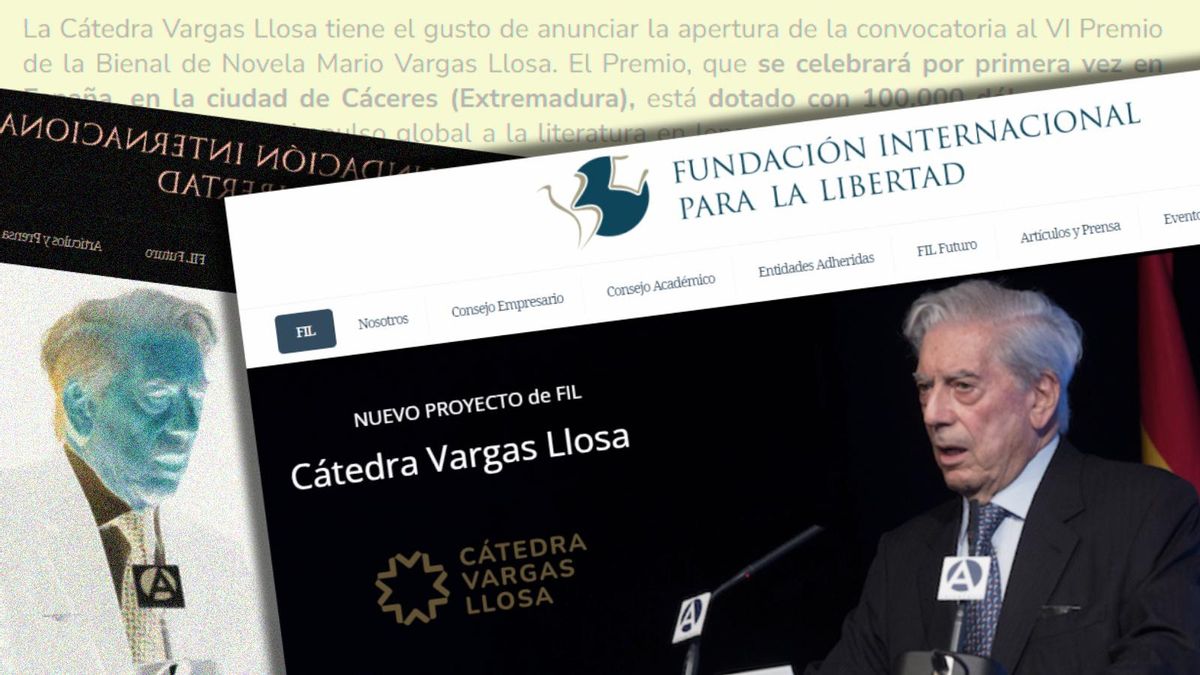 La Cátedra Mario Vargas Llosa, impulsada por la organización ultra Fundación Internacional para la Libertad, organiza la Bienal literaria que costeará en su totalidad la Junta de Extremadura.