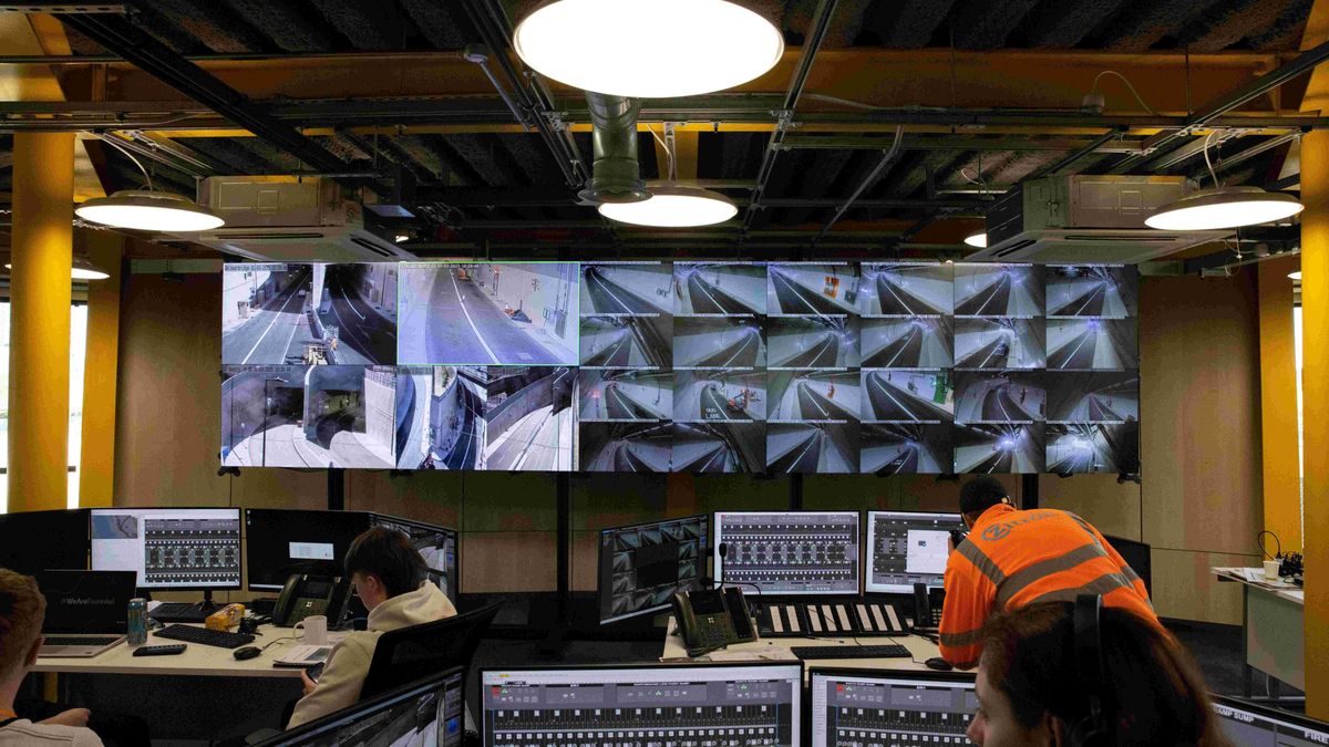 Sala de control del Túnel de Silvertown