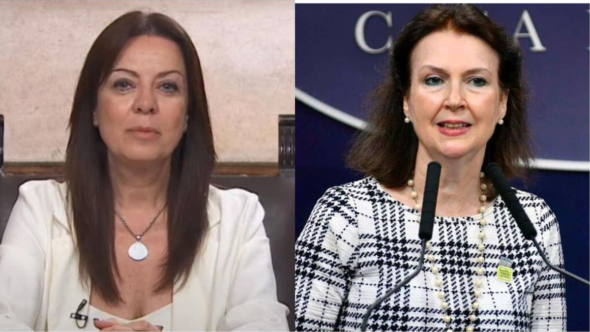 La ministra de Capital Humano, Sandra Pettovello, y la excanciller Diana Mondino