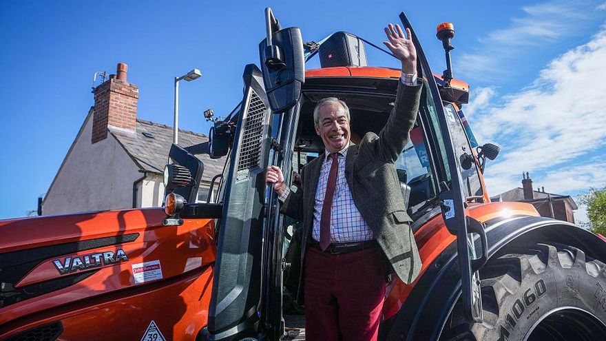 La extrema derecha de Farage asciende ante la impopularidad de conservadores y laboristas en el Reino Unido