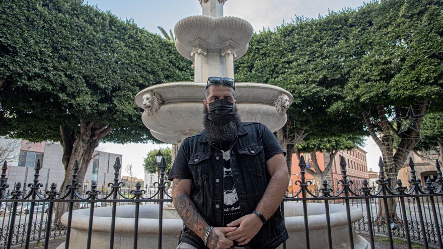 Víctor Arrocha, en la Plaza del Adelantado en La Laguna