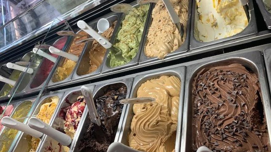 Vitrina de los helados.