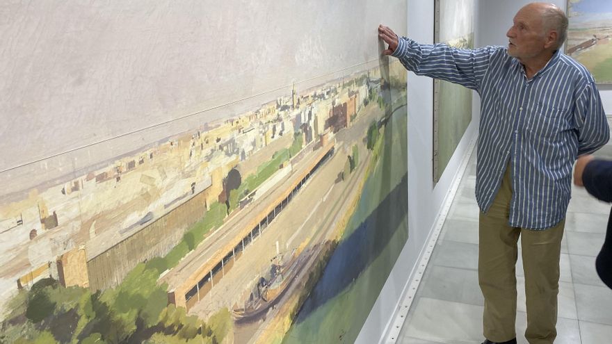El pintor Antonio López permite al público asomarse a la desnudez de sus paisajes de Sevilla sin terminar