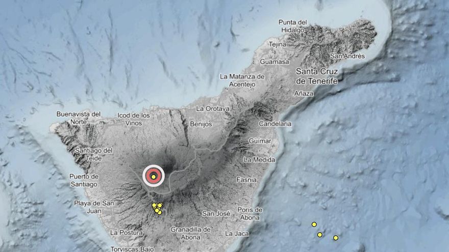 El IGN registra 14 terremotos en la zona de Vilaflor en las últimas 24 horas