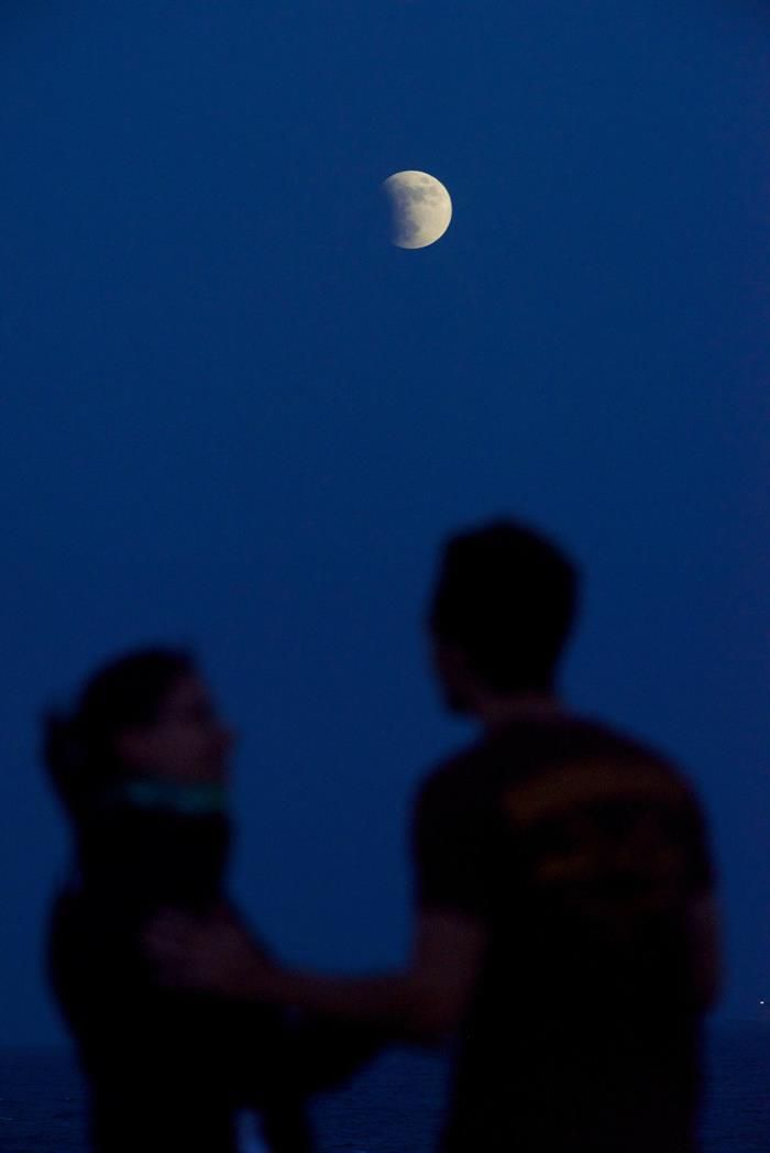 Eclipse de Luna visto desde Canarias