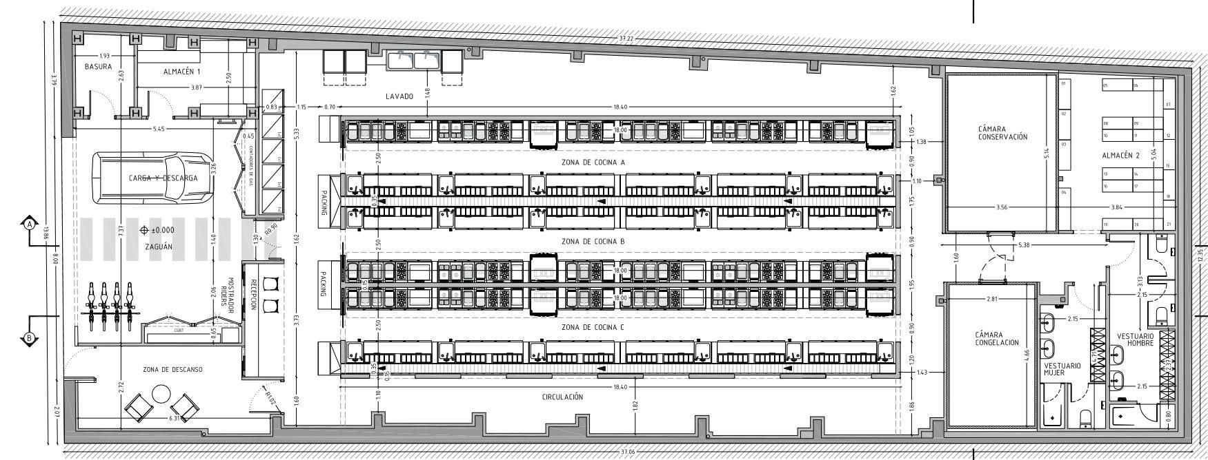 Plano del proyecto de reforma de la nave de la calle de Salamanca