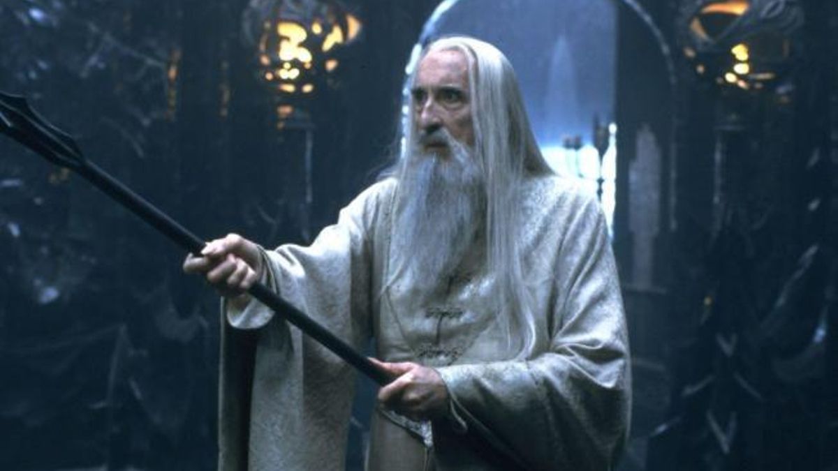 Christopher Lee en el papel de Saruman en 'El Señor de los Anillos: La Comunidad del Anillo'