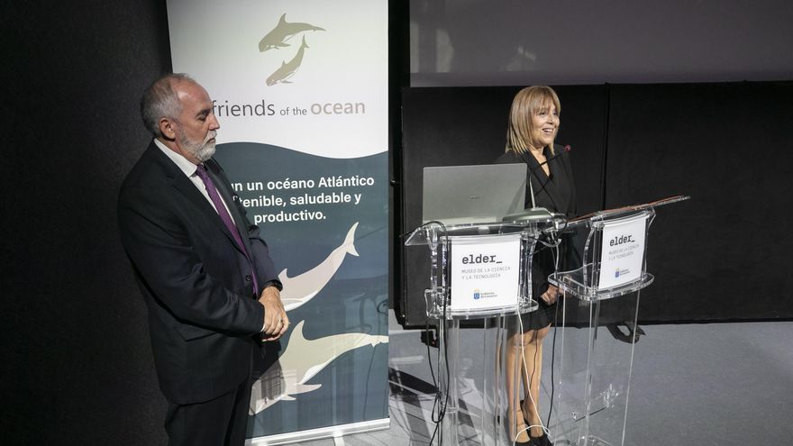 Manuel Vidal y Marta González, en la presentación de 'Friends of the Ocean'
