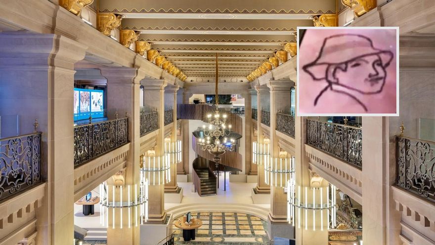 Telefónica luce historia y descubre el secreto del pintor de sus techos en la reapertura de su tienda insignia