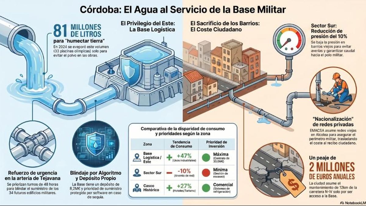 El agua como servidumbre de la Base Logística