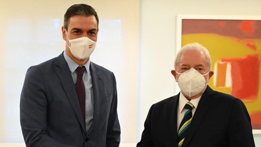 El presidente del Gobierno y el expresidente de Brasil Lula da Silva se reúnen en Moncloa.