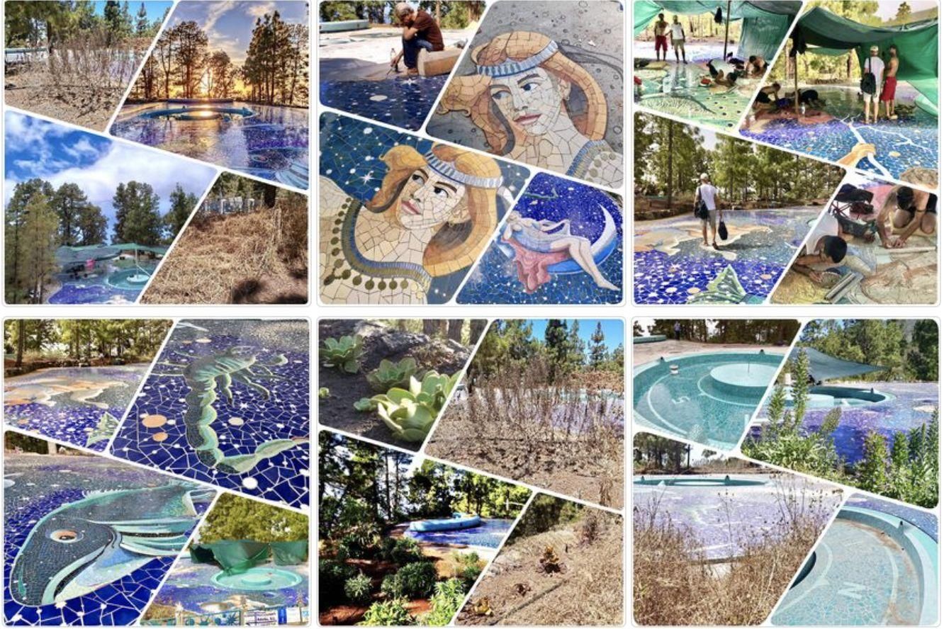 Composición de imágenes del estado actual del Mirador del Universo. SANTIAGO HERNÁNDEZ