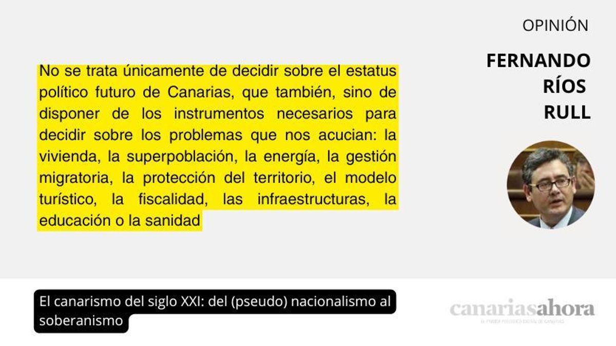 El canarismo del siglo XXI: del (pseudo) nacionalismo al soberanismo