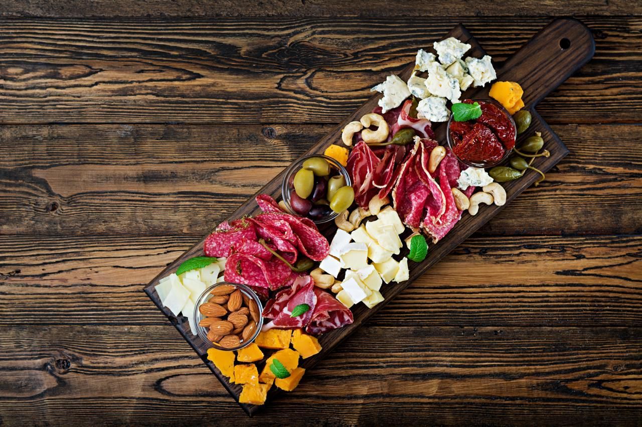 Ejemplo de tabla para el aperitivo.