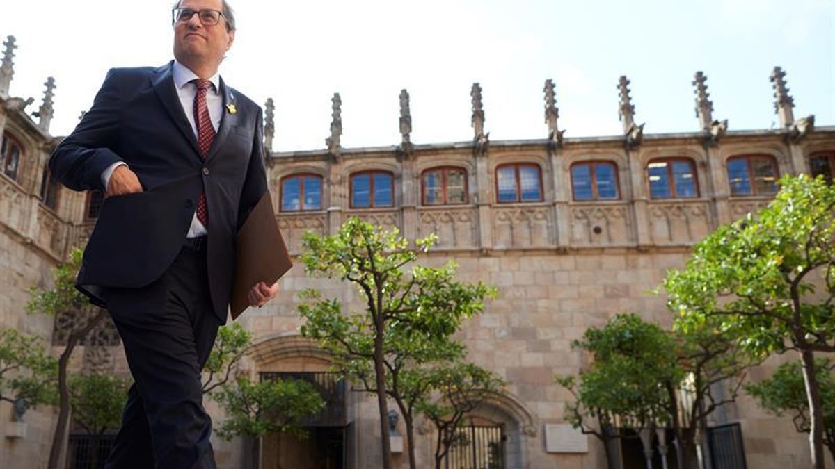 Torra, en el Palau de la Generalitat