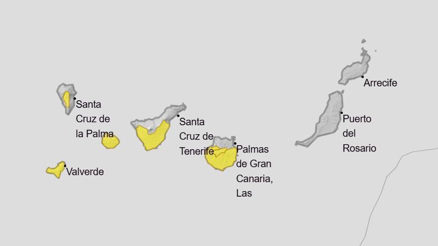 Las altas temperaturas ponen de nuevo en aviso amarillo a Canarias