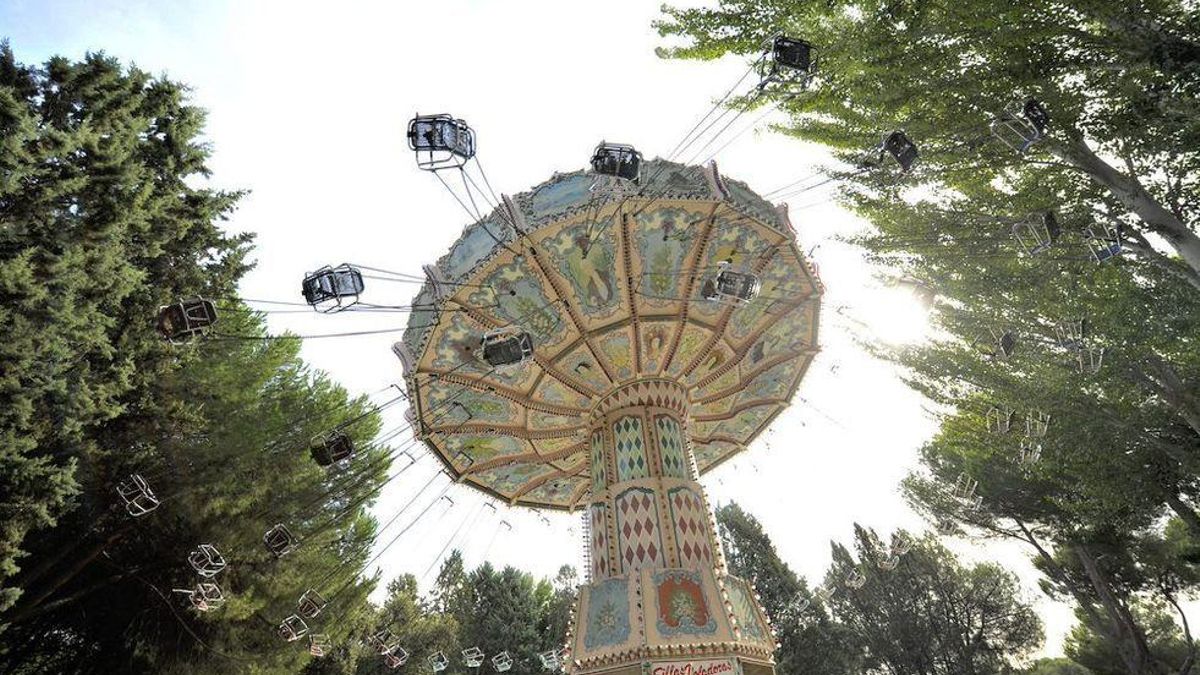 Las sillas voladoras del parque de atracciones de Madrid
