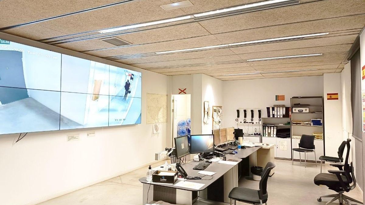 Vista de la sala de la comisaría de la Policía Local de Bétera.