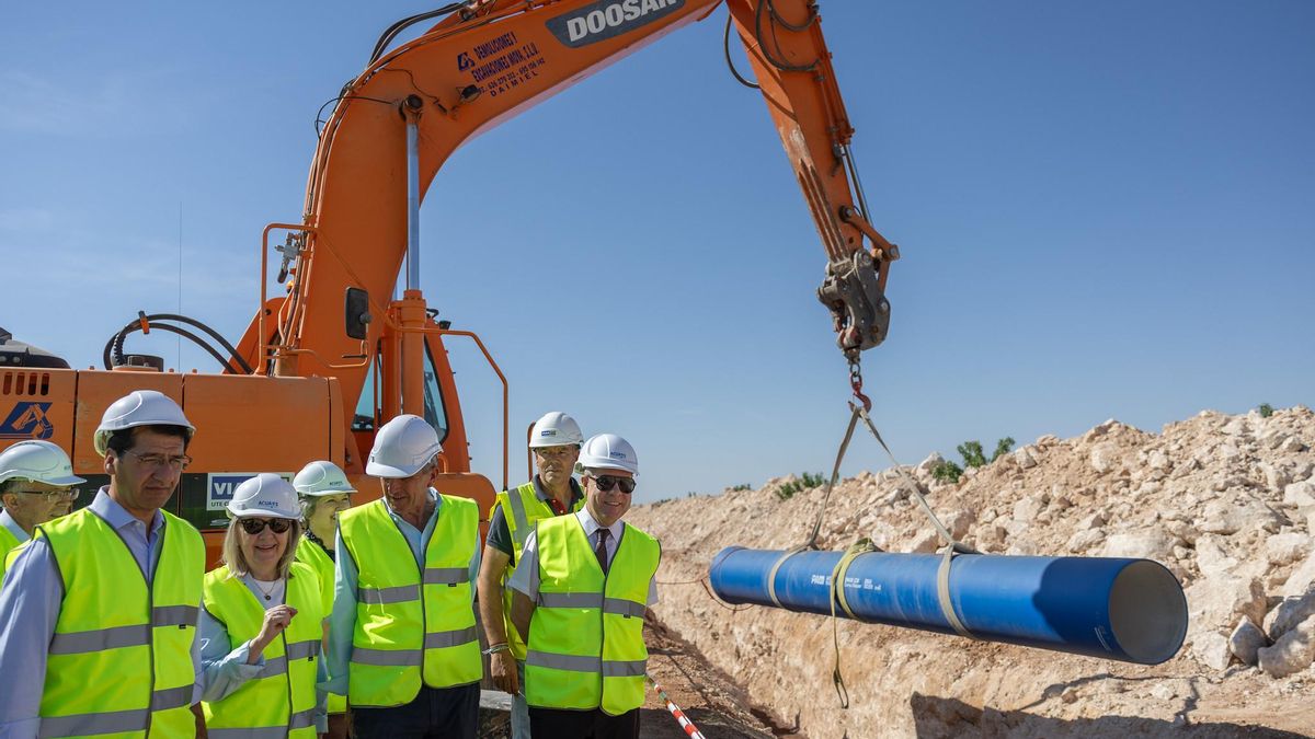 Visita a las obras de la Tubería de la Llanura Mancheta