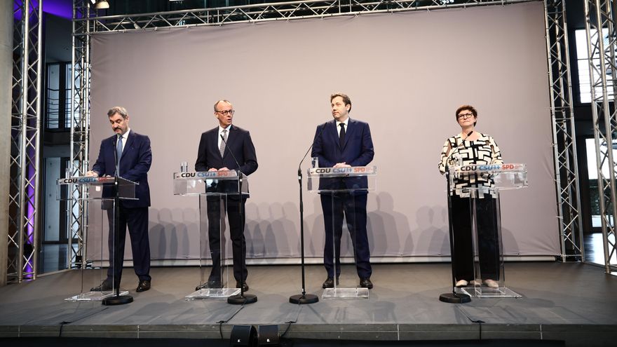 Una política migratoria más dura y bajadas de impuestos: CDU y SPD presentan su nueva 'gran coalición' en Alemania