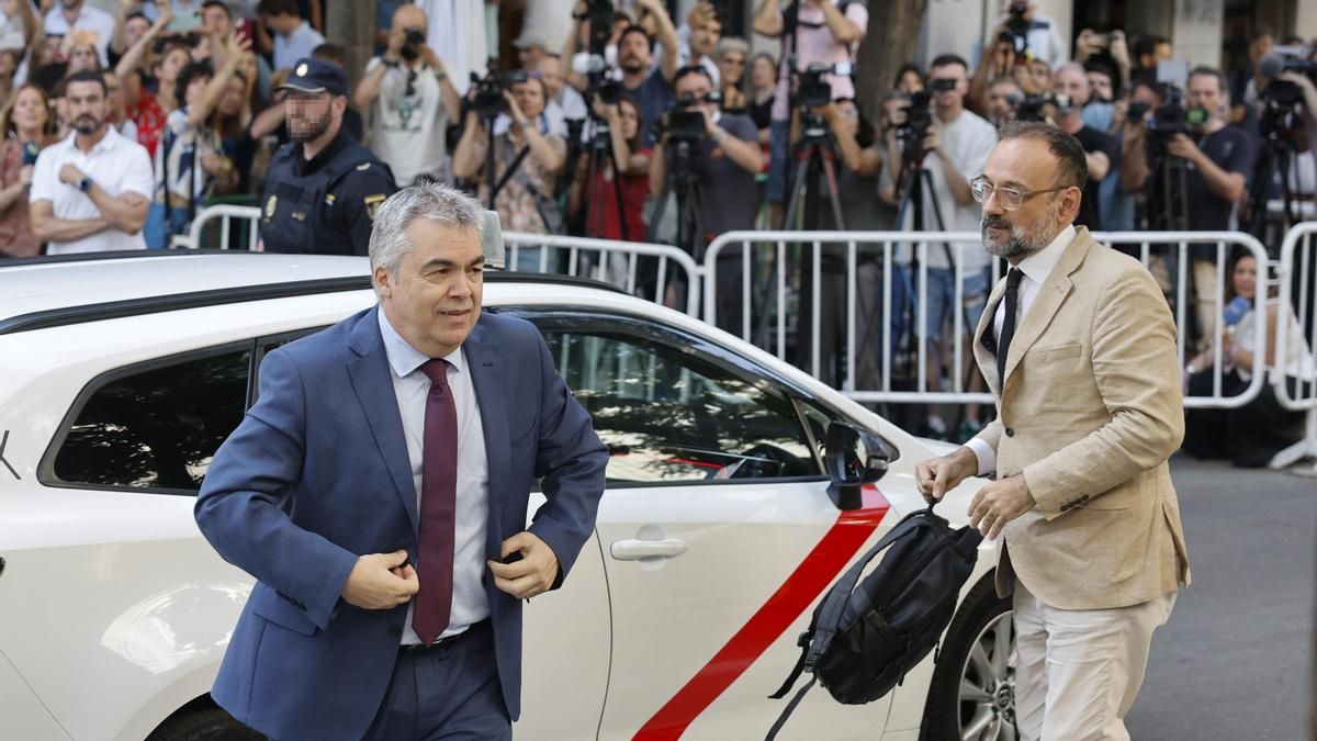 El ex secretario de organización del PSOE Santos Cerdán a su llegada al Tribunal Supremo