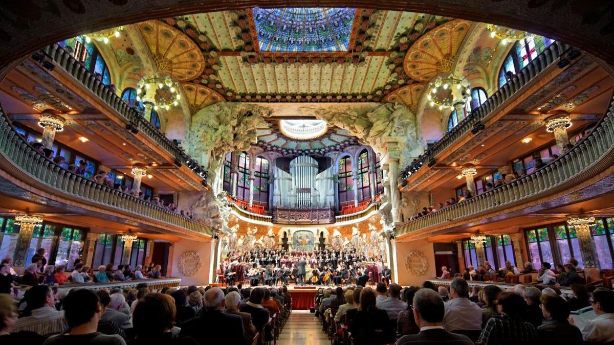 Imagen del transcurso de un concierto en el Palau de la Música