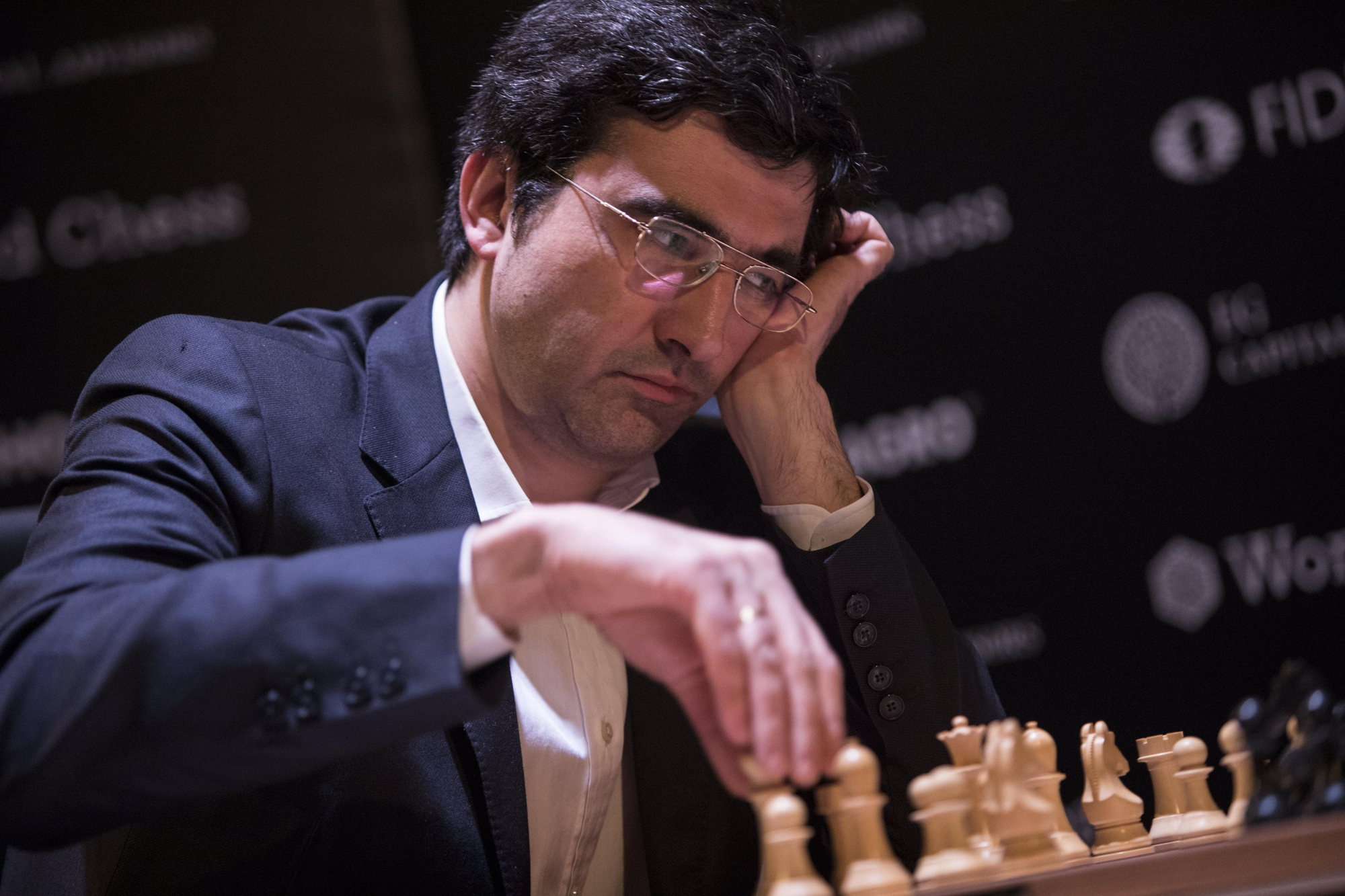El jugador ruso Vladimir Kramnik, en un torneo internacional en 2018