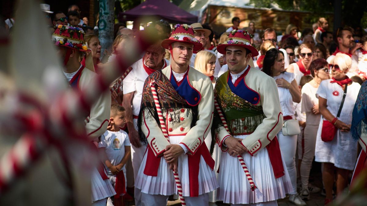 Imagen de la procesión de San Fermín.