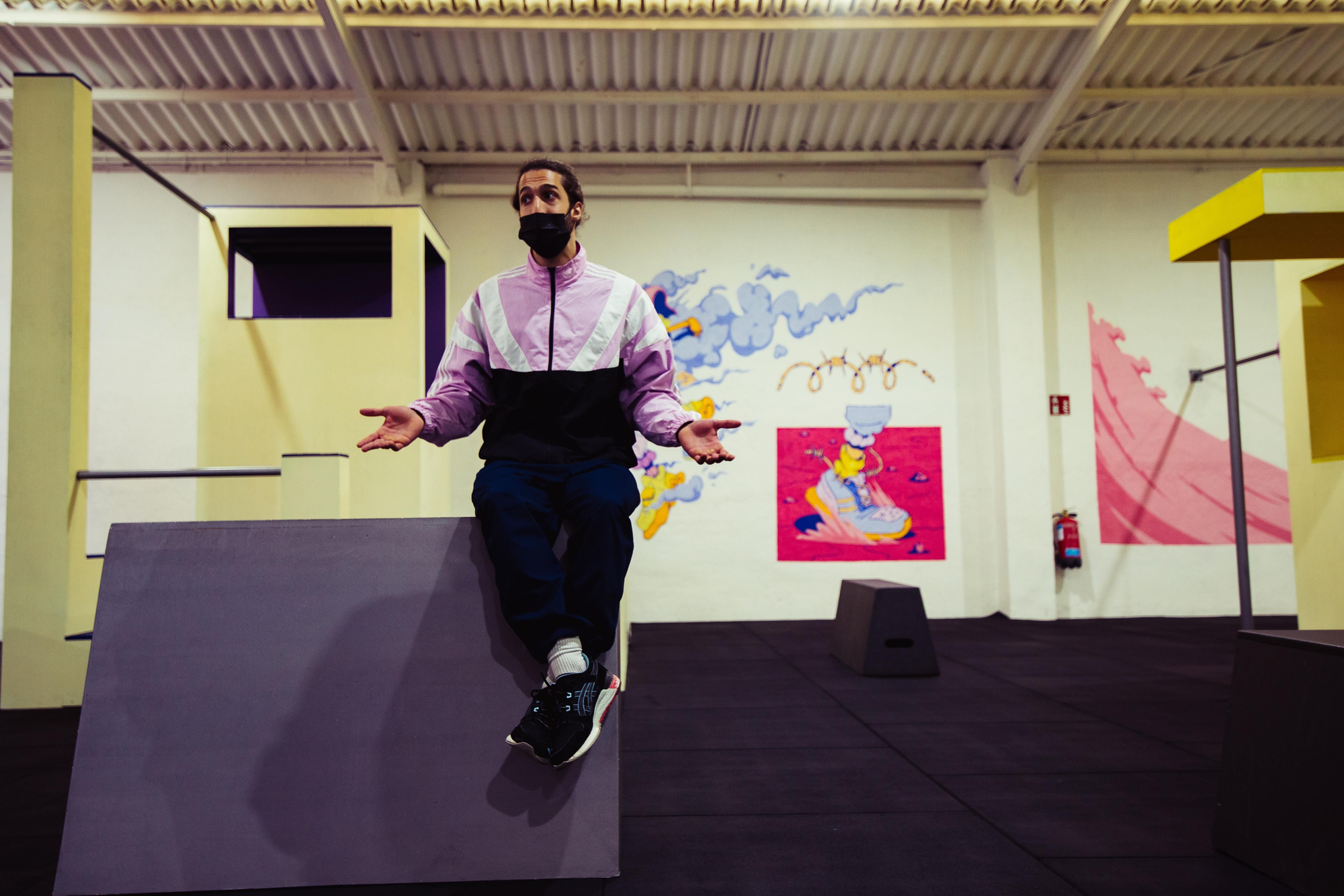 Eduardo Arocha en la Nave Parkour