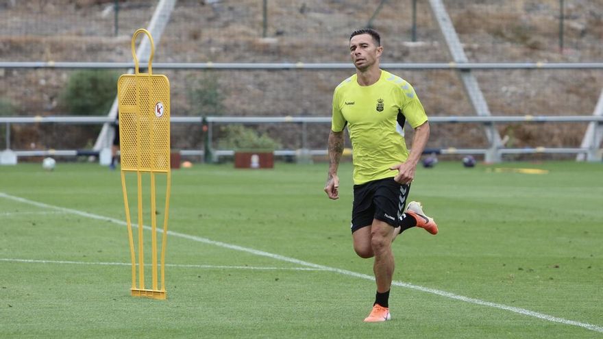 Rubén Castro, durante un entrenamiento previo al derbi