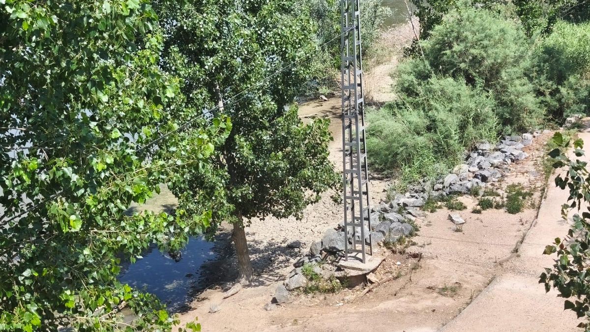 Ribera del río Tajo en Toledo, el 13 de junio de 2025
