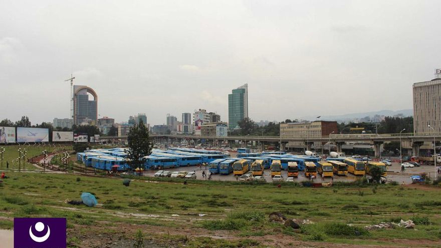 Panorámica de Meskel Square (Addis Abeba - Etiopía)