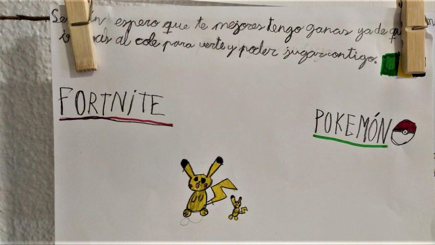 Cartas y dibujos de ánimo enviados a Serafín por sus compañeros