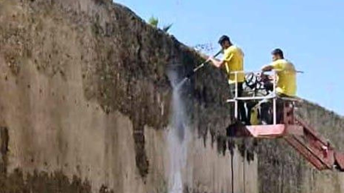 Denuncian daños al limpiar la muralla almohade de Palma del Río