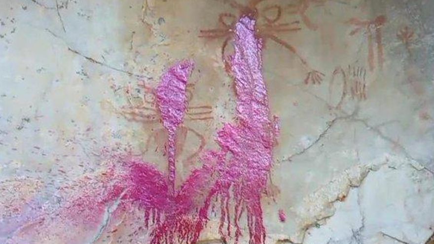 Atentado contra pinturas rupestres de Jaén