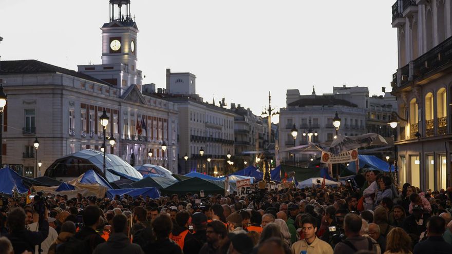 Protesta en la Puerta del Sol en recuerdo de Maricarmen.