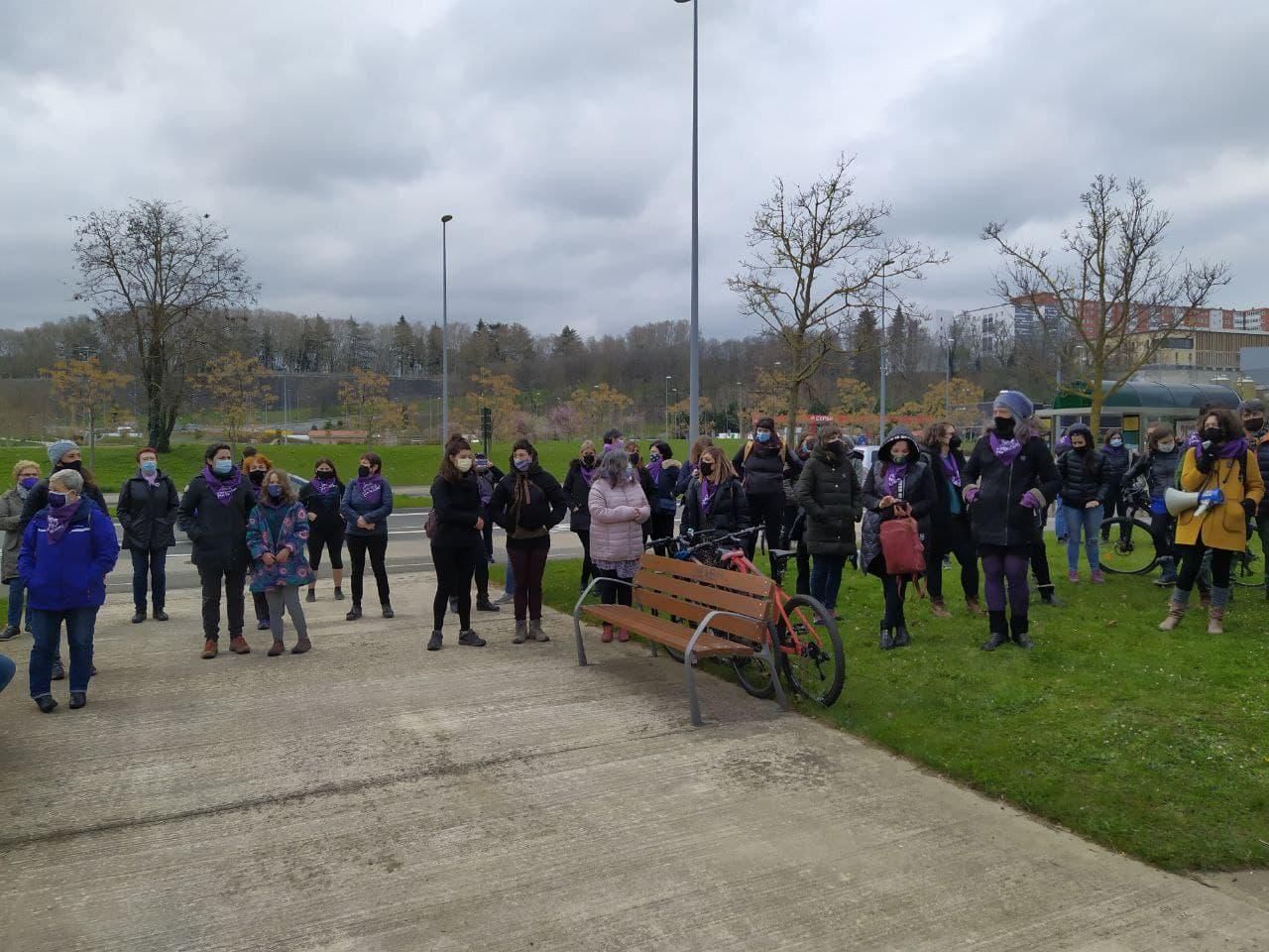 Las imágenes del 8M en Navarra, una jornada con los cuidados en el centro