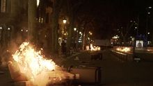 Barricadas y hogueras en las protestas contra la sentencia del procés