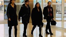Rosa Martínez, a la izquierda, con Lander Martínez y Cristina Macazaga