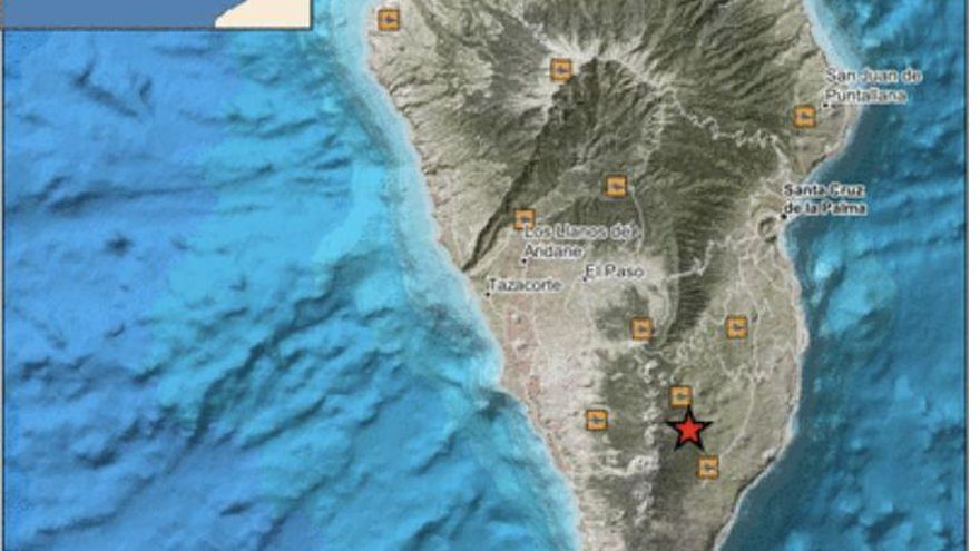 Mapa del IGN con el registro del terremoto.