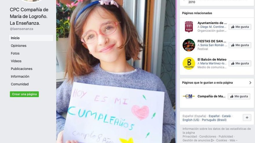 Las fiestas de cumpleaños de los alumnos de La Enseñanza se celebran en Facebook