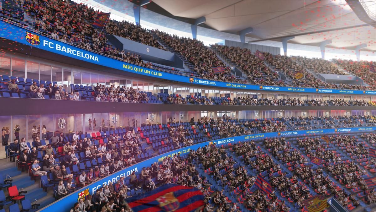 Imagen virtual de la zona VIP del nuevo Camp Nou