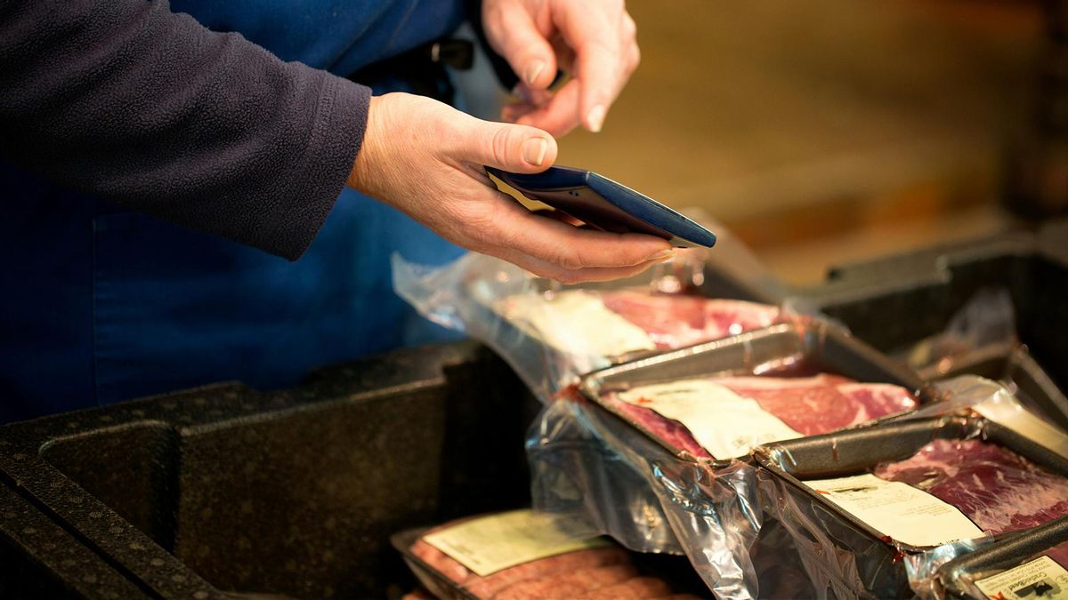 Envases en una carnicería