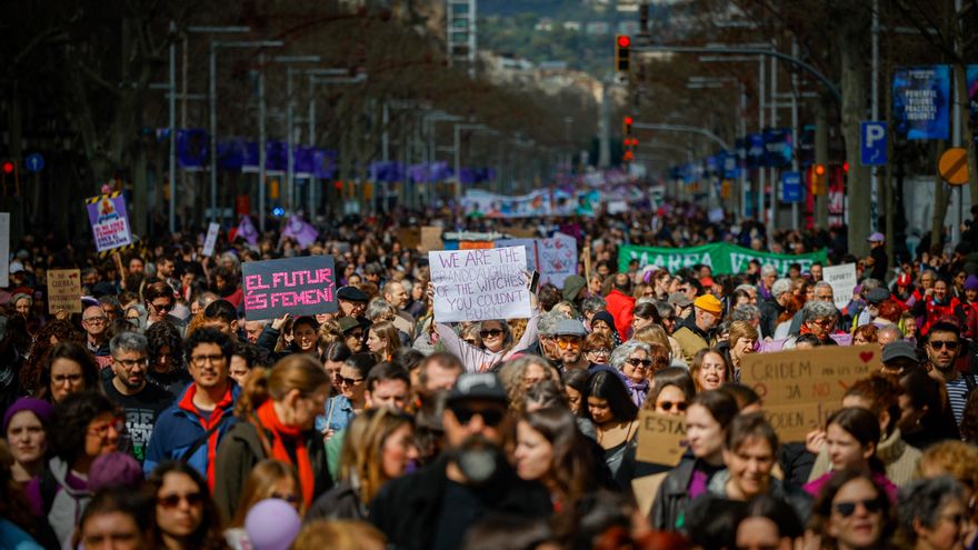 Manifestación unitaria del 8M en Barcelona este 2026