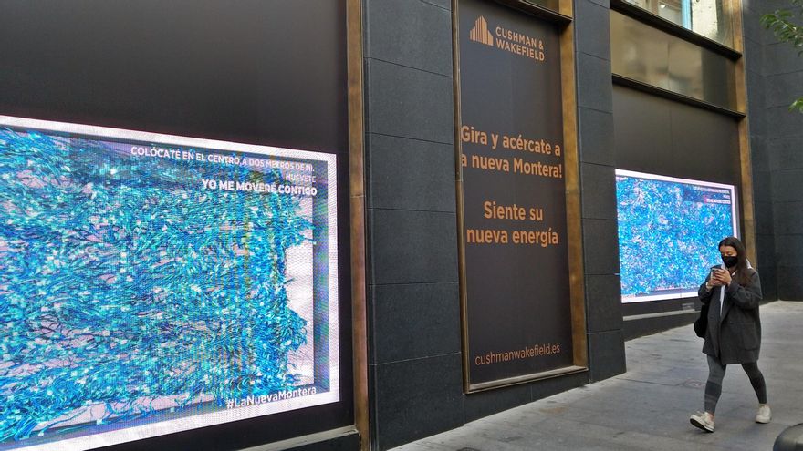 Fachada del futuro hotel de lujo en Montera.